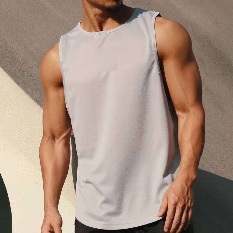 Summer Marathon Quick Dry Sports Tank Top Men's Gym Fitness Sleeveless T Shirt Running Training Basketball Loose Fit Vest 26Y0209