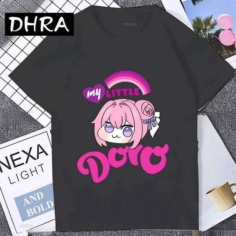 Summer Funny Doro Meme Cosplay T-shirt Anime Cartoon Game Graphic Unique Fashion Short Sleeve O-neck Tshirt Harajuku Otaku Tees X260209