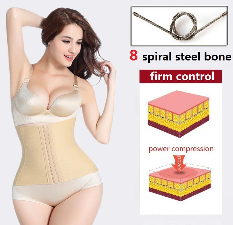 XXXXXXS Corset Slimming Waist Trainer Modeling Belt Women Dress Underwear Body Shaper Waist Cincher 8 Steel Bone Girls Shapewear 260207