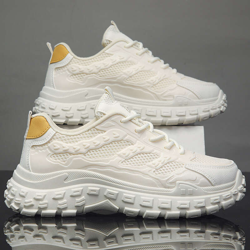 Men's Winter Breathable Wear-resistant Non-slip Tire Sole Work Black Sports Height-increasing Dad Trendy Shoes
