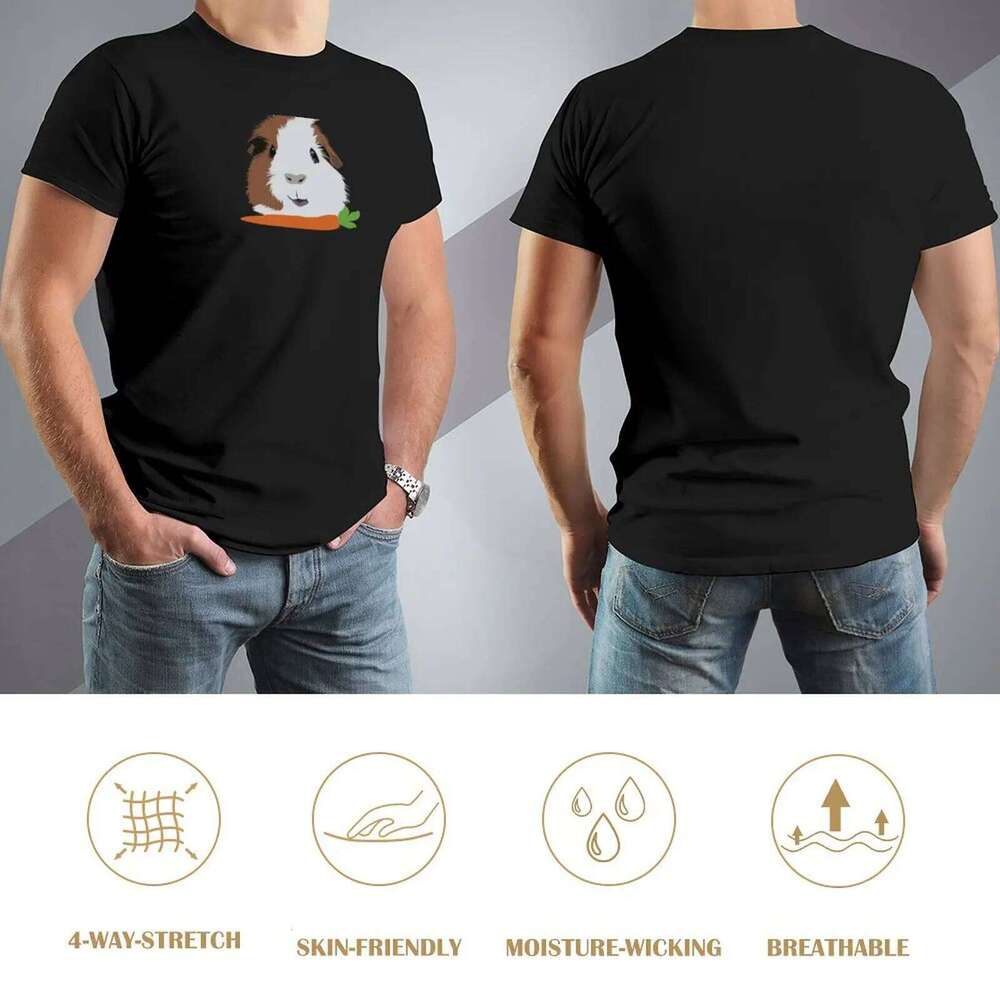 Guinea Pig with a Carrot T-Shirt oversizeds clothes oversize t-shirts man anime mens t shirts top quality X260209