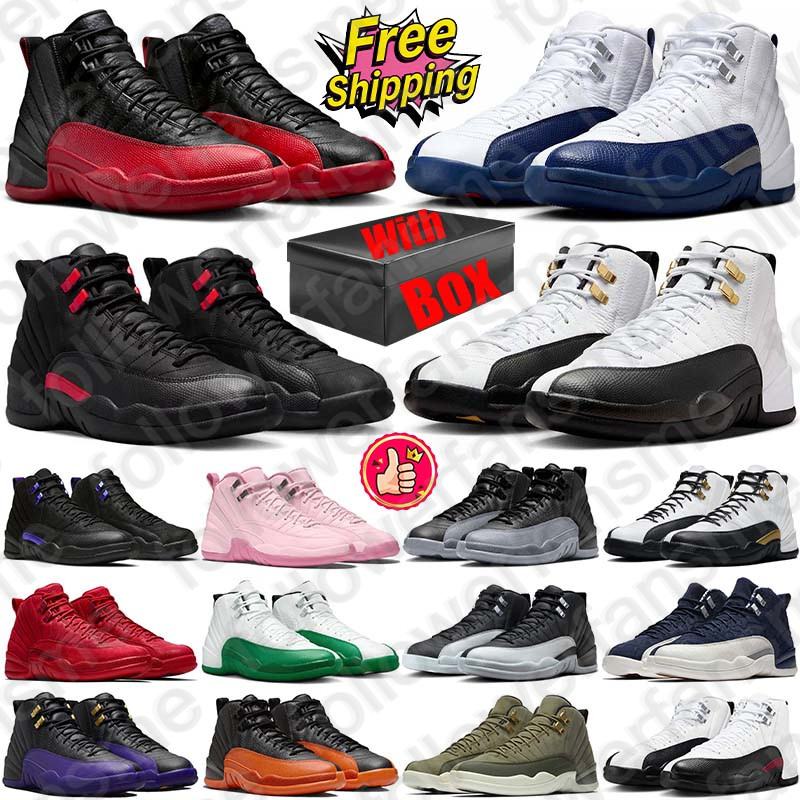 Free Shipping With Box Designer Basketball 12 12s Shoes sneakers for jordan12men Taxi mens womens Gamma jordan12smen French Blue Pink trainers luxury