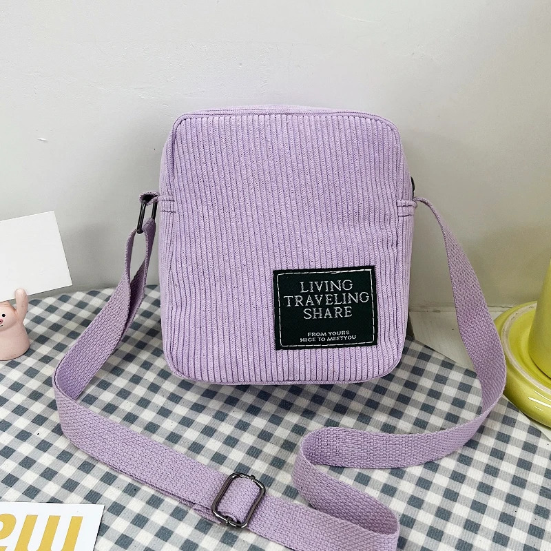 Casual Mobile Phone Coin Purse Crossbody Bag Ladies Stylish Corduroy Shoulder BagSuitable for Daily Use Work Travel Outdoor 260208