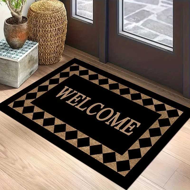 1pc Non Slip Welcome Doormat Machine Washable Soft Durable 100 Polyester Modern Home Decor Entryway Rug Fashion Comfort S260207