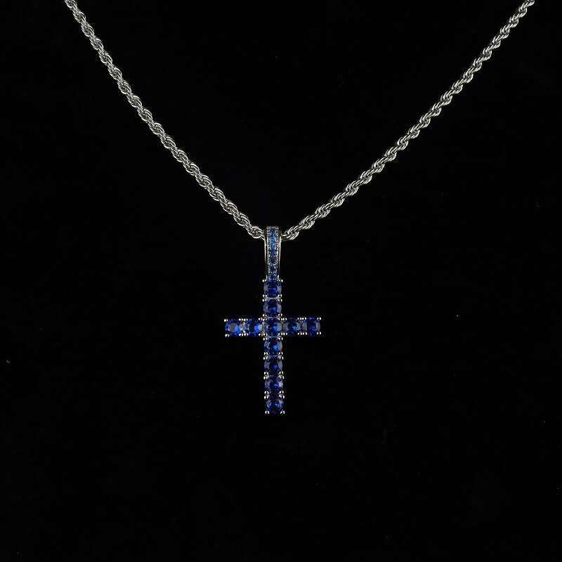 Zircon Cross Necklace Trendy Hip-Hop Versatile Accessory