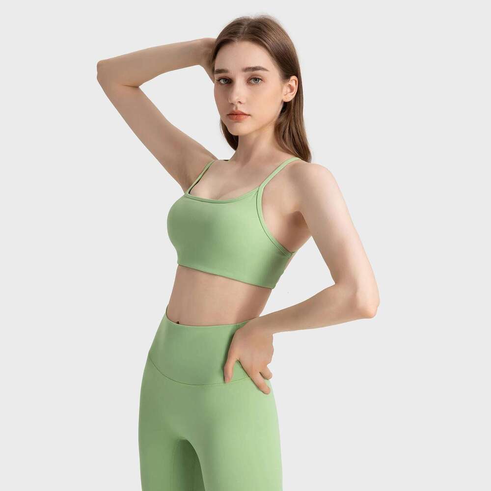 Sexy Yoga Bra Strappy Cross Sports Top Quick Dry Padded for Women Gym Training 26Y0209