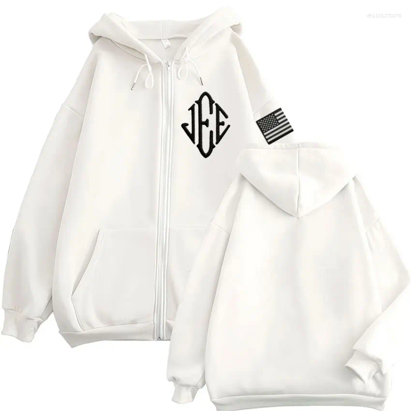 Men's Hoodies Jeffrey Epstein Print Zipper Men Women Fashion Zip Up Hooded Sweatshirts Long Sleeve Pullovers Jackets
