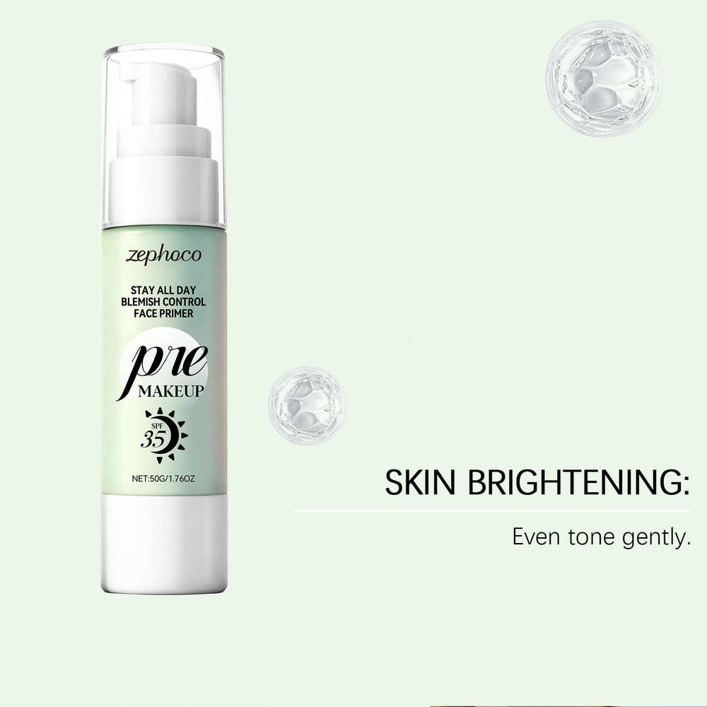 Zephoco Protective Refreshing Primer Daily Face Base Makeup Smooth Application Non-Cakey Oily Combination Skin