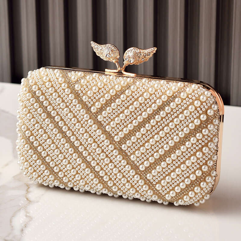 New Fashion Pearl Evening Party Dress Banquet Women's Clutch Factory Direct Sale Cheongsam Bag