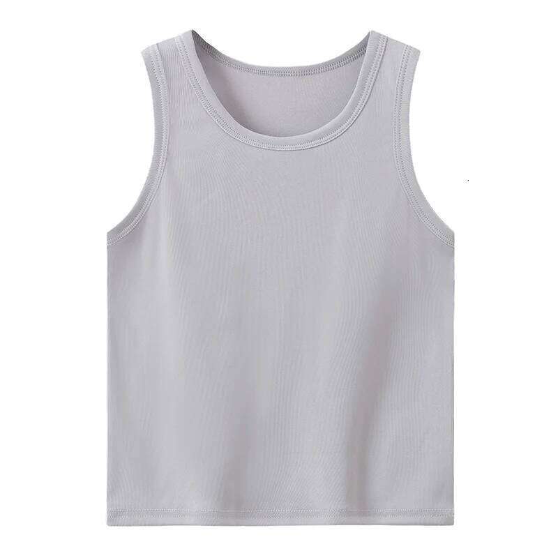 3-Pcs Children's Solid Color Classic Combination Vest Boy Casual Sports Bottoming Shirt Girl Soft And Comfortable Joker T-shirt 26Y0209