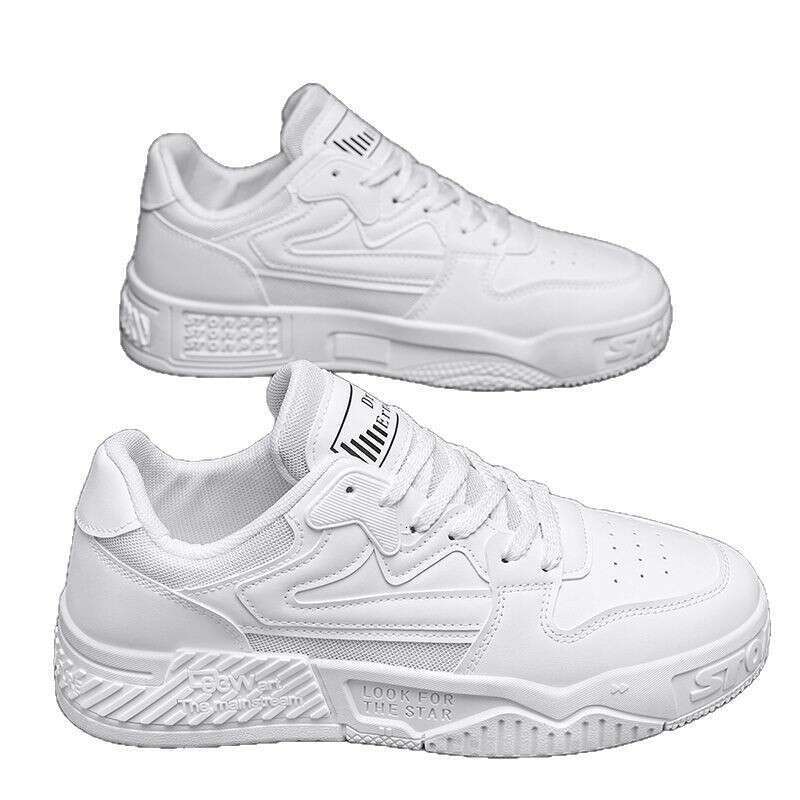 Autumn Thick Sole Height Increasing Waterproof Non-Slip Black and White Panda Sports Casual Shoes Men's Youth Fashion Sneakers