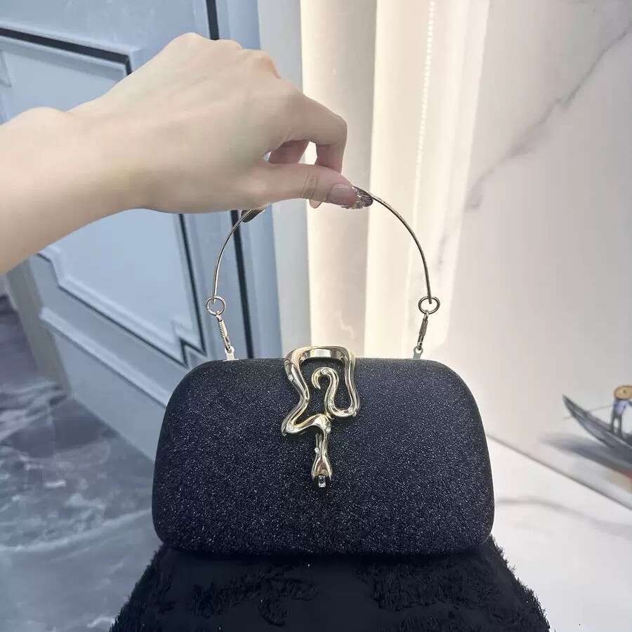 New Women S Fashion Snake Shaped Lock Chain Party Clutch Crossbody Evening Bag