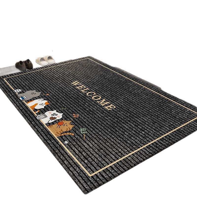 Cartoon Crystal Velvet Doormat Entryway Mat Entrance Dust Removal Dirt Wiping Foot Mat Household Dirt-Resistant Easy to Clean Mat S260207