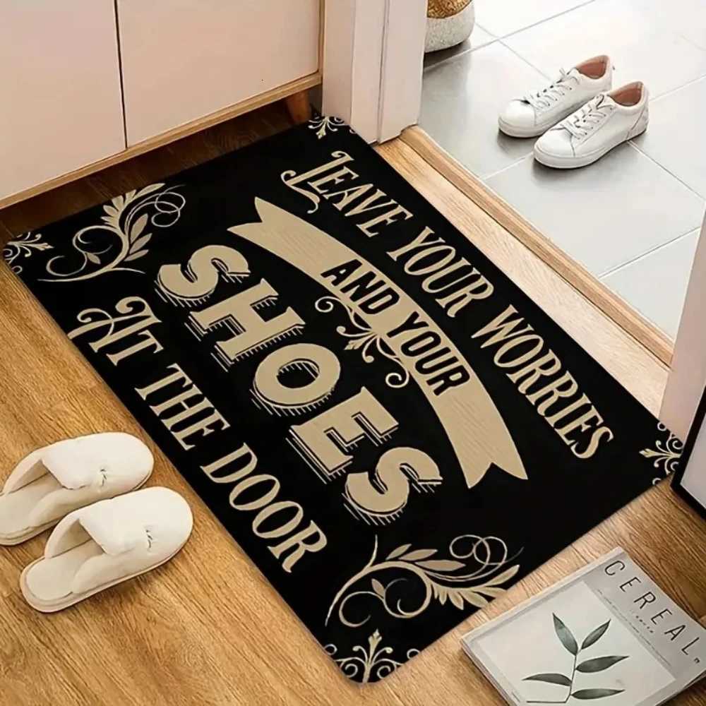 Please Remove Your Shoes Pattern Welcome Rug Kitchen Entrance Doormat Non-slip Bedroom Decor Rug Floor Mats Foot Mat Gifts S260207