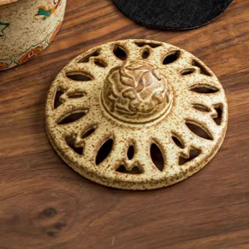 Tradition Dunhuang Feitian Lady Incense Burner Guochao Retro Ceramic Plate Aromatherapy Burner Ornament Household Tea House C260209