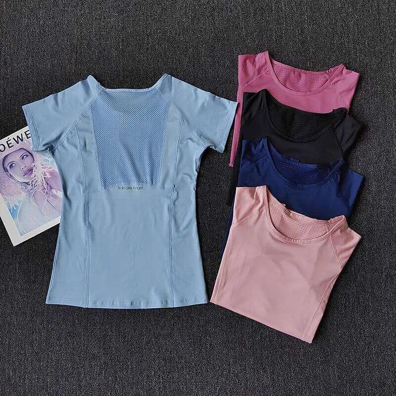 Outdoor Shirt Sportswear Wear Women's Sports T-Shirt Fitness Clothes Running Yoga Top Female Workout Tops T-shirt 26Y0209