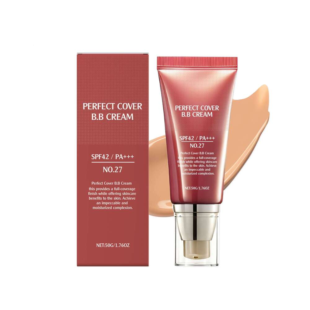 AMZ Light Coffee Color Soft Concealer BB Cream Natural Lightweight Fit Long-lasting Moisturizing Clear Suitable for Oily and Dry Skin