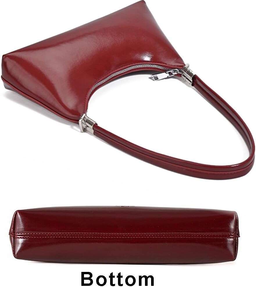 Shoulder For Women Faux Leather Hobo Satchel Handbags With Chain Charm Removable Strap Trendy Crossbody Purse Bag