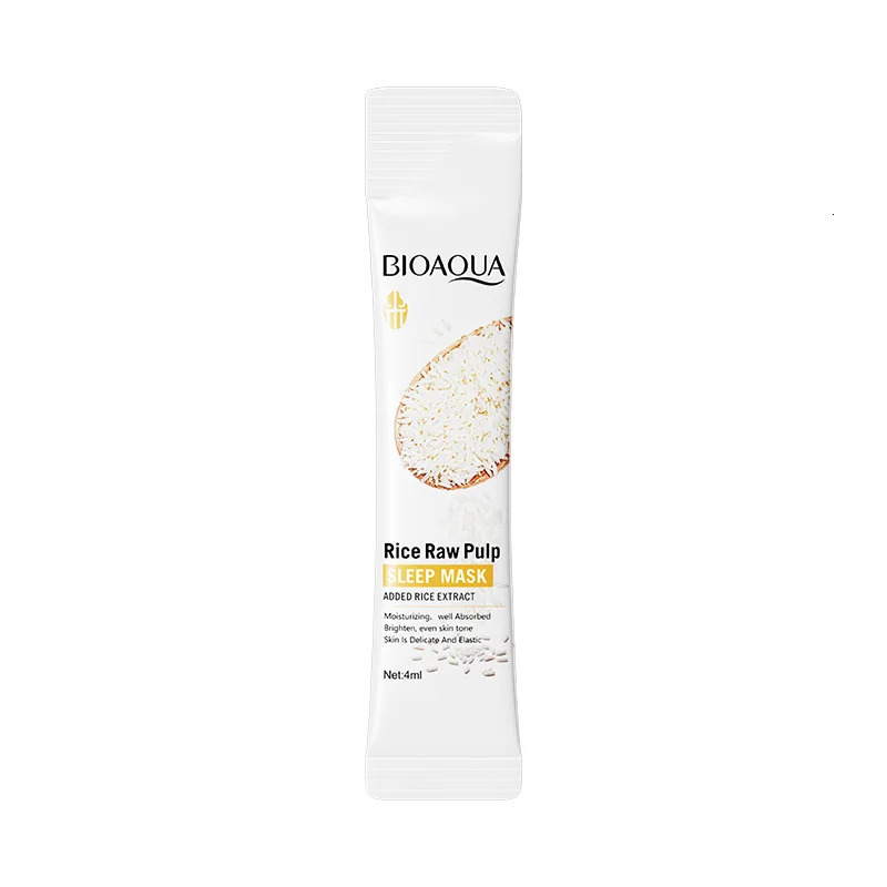 50/100pcs BIOAQUA Rice Raw Pulp Sleeping Masks Moisturizing Hydrating Face Mask Skincare Collagen Sleep Mask Improve Dryness 260126