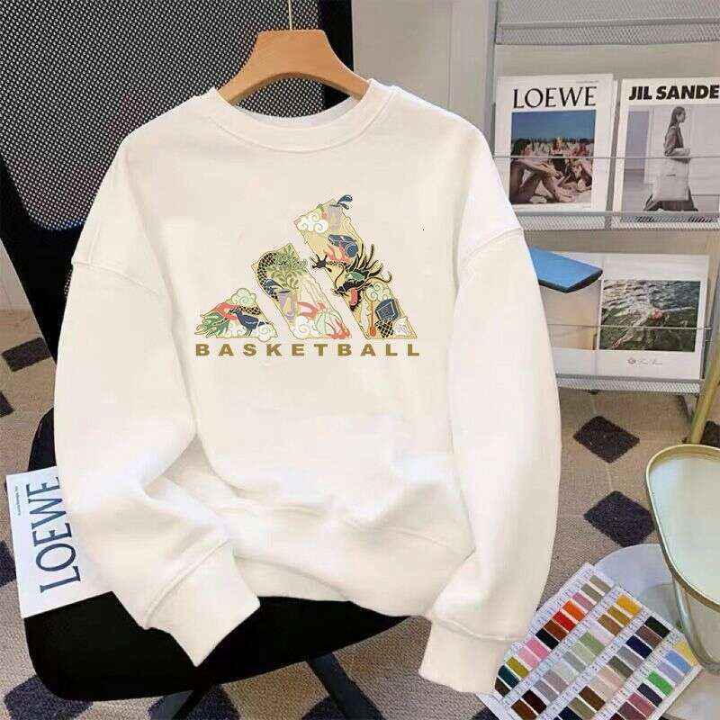 Heavyweight Crew Neck Sweatshirt For Men And Women, Ins Couple Style, Oversized, Stylish, Hoodless Long-Sleeve Top