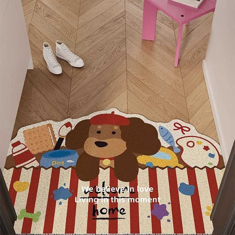 Dachshund dog entrance mat dust-removing wear-resistant dirt-resistant easy to clean non-slip mat for the hallway S260207