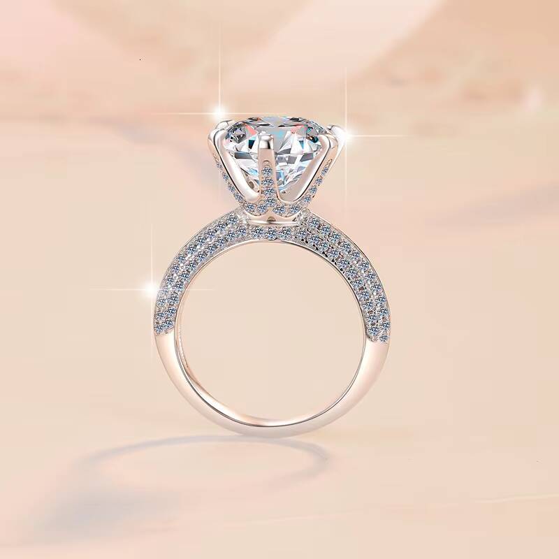 Fine Fashion Jewelry VVS1 Moissanite Diamond Ring Jewelry Couple Wedding Proposal S925 Sterling Silver Ring of Wedding