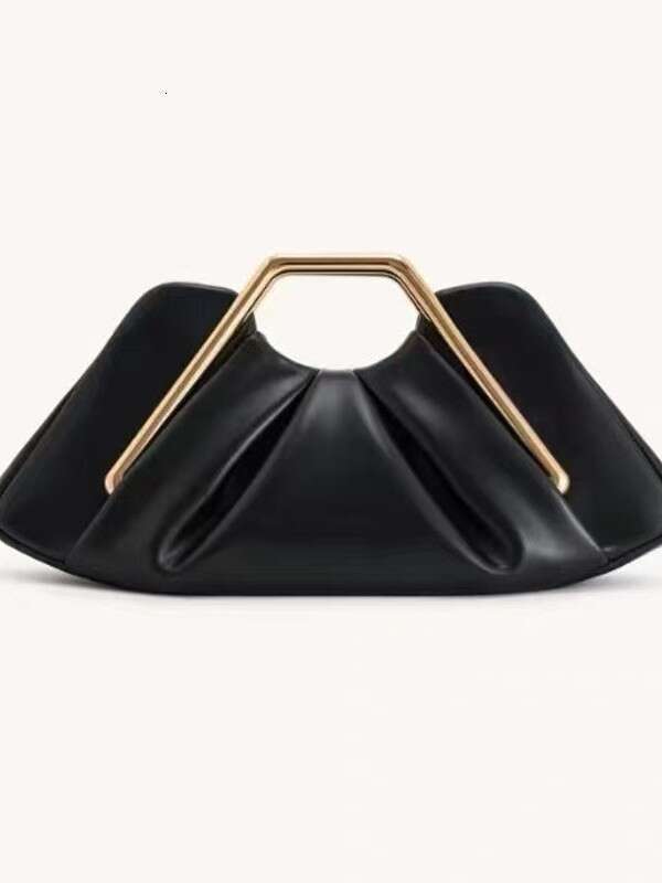 New Personalized Pleated Cloud Ladies PU Soft Leather Vintage Ring-Shaped Evening Bag Light Luxury Texture Handbag