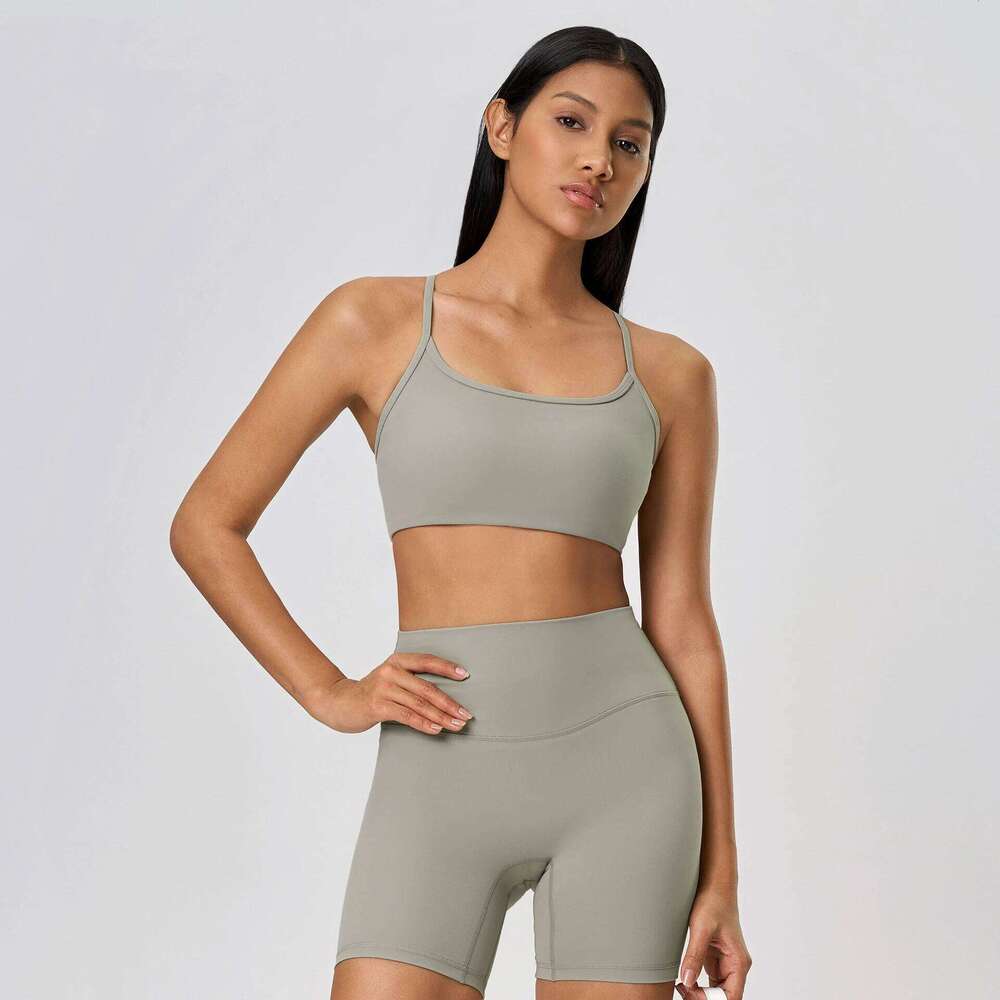 Sexy Yoga Bra Strappy Cross Sports Top Quick Dry Padded for Women Gym Training 26Y0209