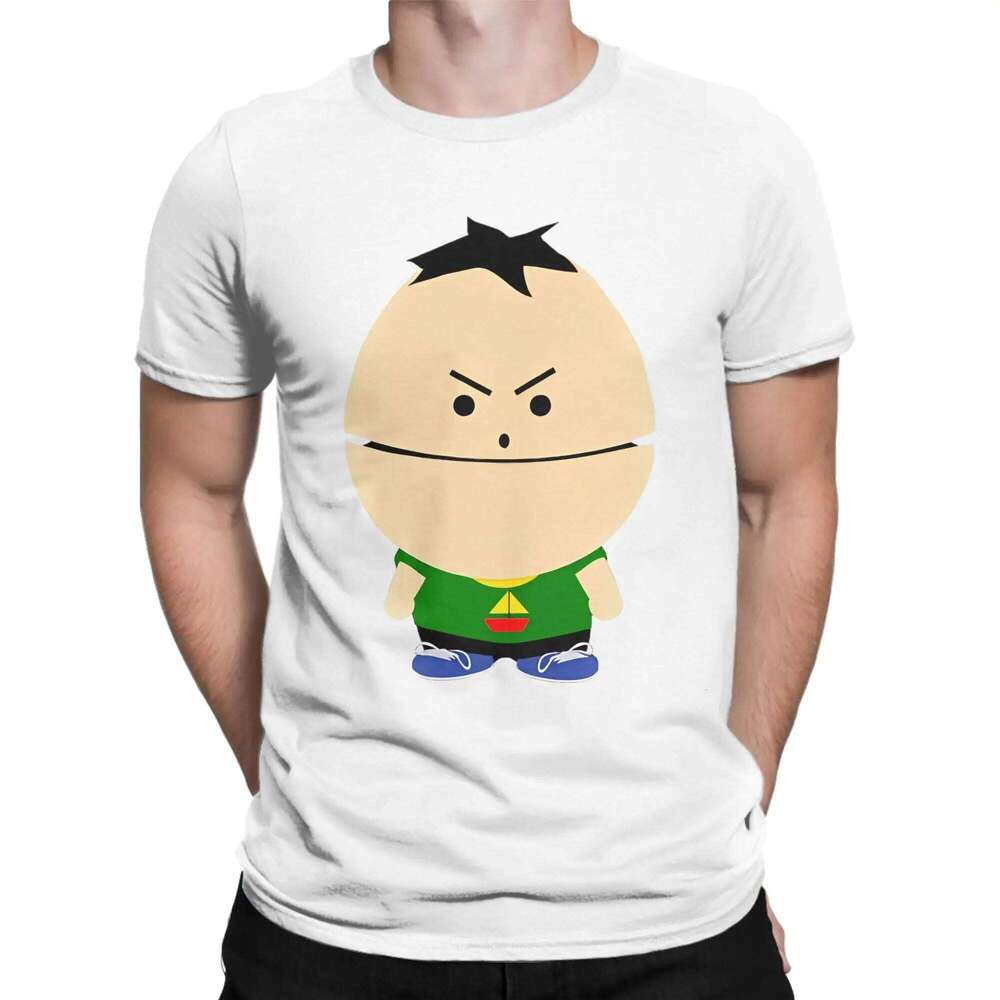 SouthParks Cotton T-Shirt For Mens Beach Angry Ike Y2K Fun T Shirts O-Neck Popular Tees Oversized Cheap Clothing X260209