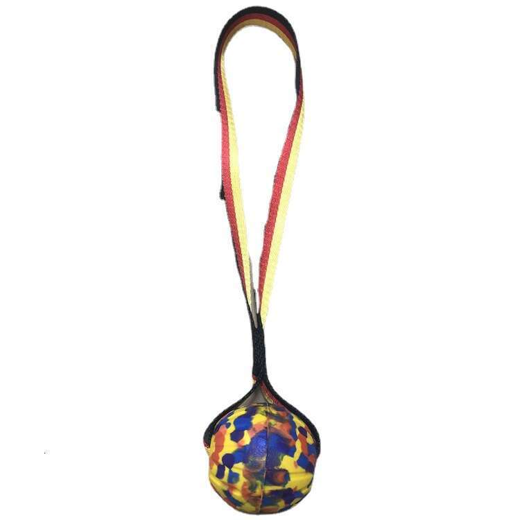 Camouflage Rope Dog Toy Durable Chew Training Ball EVA Pet Supplies Food Dispensing Frisbee