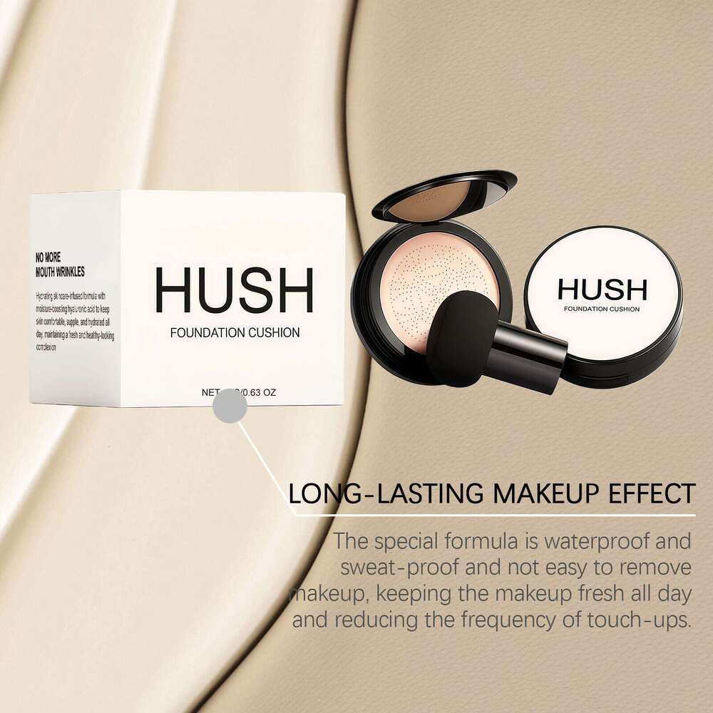 AMZ Ivory White Brightening Breathable Cushion Foundation Natural Flaw Correction Hydrating Bare Skin Beauty Long-lasting Base Makeup