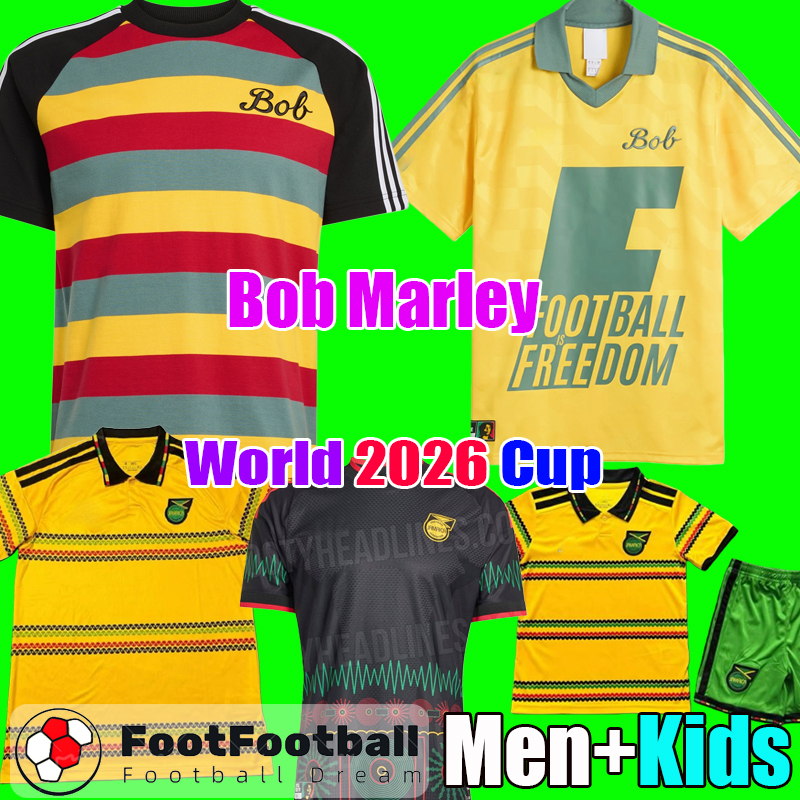 S-4XL 2026 Jamaica Bob Marley Soccer Jerseys 26 27 2027 Football Shirt World Camisetas de Futbol men Kids Kit uniforms set tops