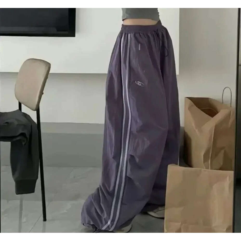 Y2K Vintage Women Loose Pants Oversized Hip Hop Drawstring Pocket Fashion Chic Cargo Pant Casual Office Lady Baggy Trousers1029 H260209