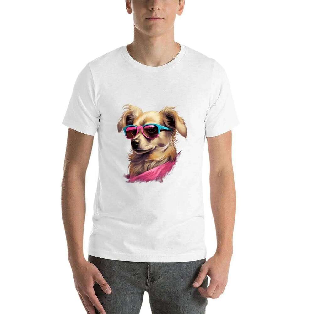 prints shirt with 100 cotton t graphic for man Chihuahua shirts percent T-Shirt Pink In tees X260209