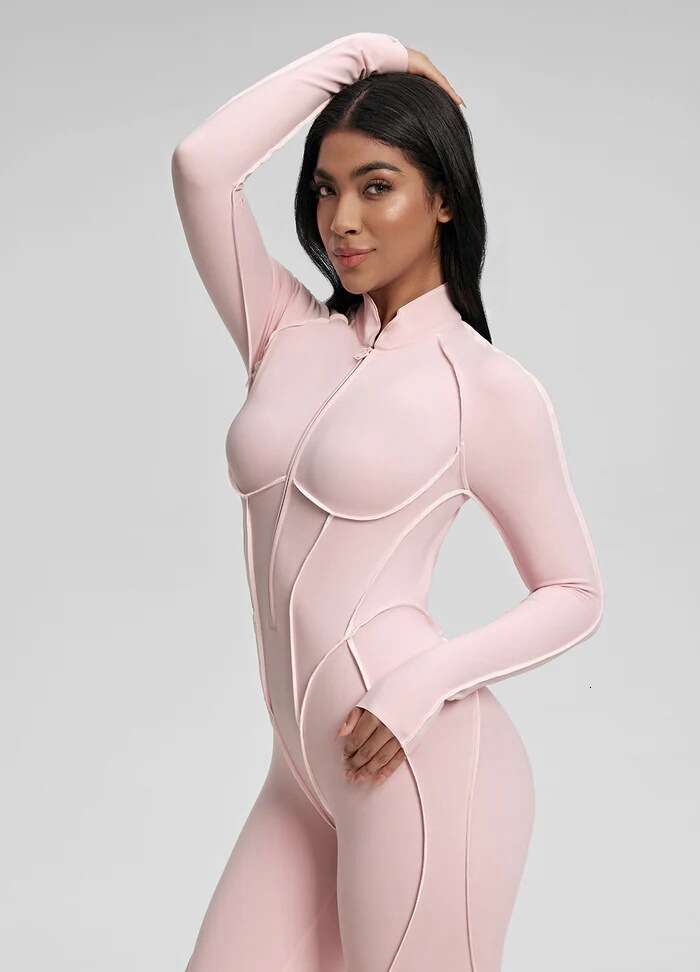 Sports Fitness Split Design One-piece Hot Girl Tight-fitting Yoga Suit with Chest Pad Breathable Amazon Dropshipping