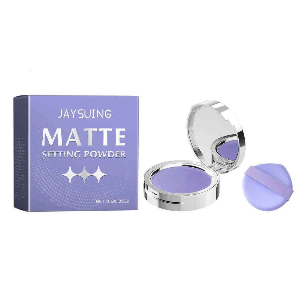 Jaysuing 10g Lavender Matte Set Natural Waterproof Concealer Oil Control Lasting Makeup Loose Setting Powder 26L0209