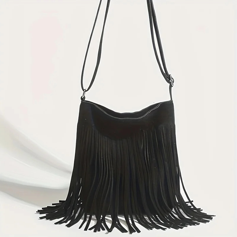 Antique tassel crossbody bag Bohemianstyle wallet ethnicstyle 260208