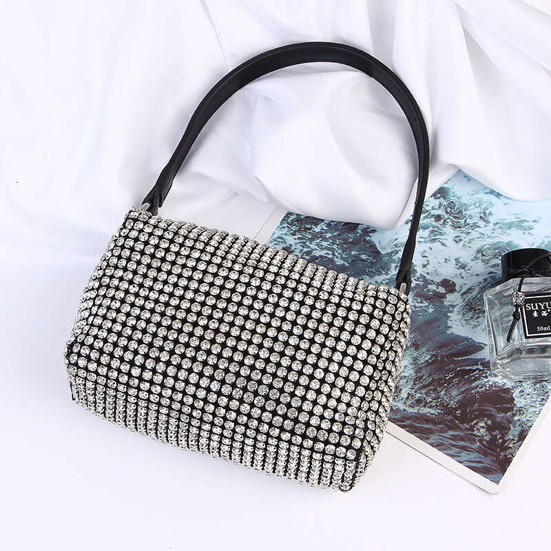New Trendy Rhinestone Wholesale Full Underarm Factory Fashion Handheld Inlaid Diamond Evening Bag