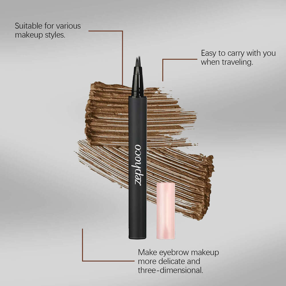 Zephoco Mocha Color Eyebrow Pencil, Smooth Silky, Natural Color, Suitable for Daily Makeup and Parties