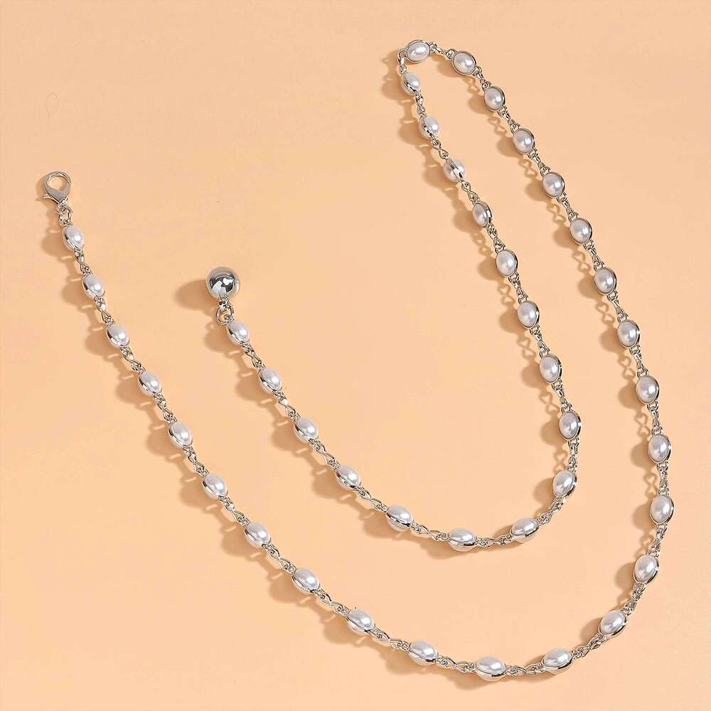 The new pearl simple everything fashion women thin waist with dress temperament chain X260209