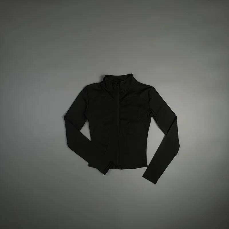 2025 New Coat Short Sports WOMEN'S Fitness Clothes Slimming Body Sculpting Zipper Yoga 26Y0209