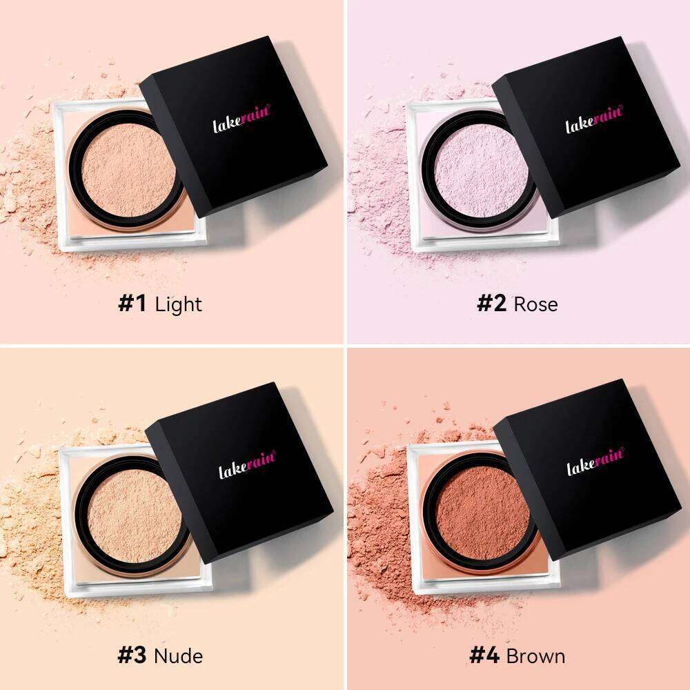 6.5g Loose Baking and Powder, Smooth Matte Finish, Blurring Effect, Even Skin Tone, Long-lasting Makeup Setting 4 Colors 26L0209