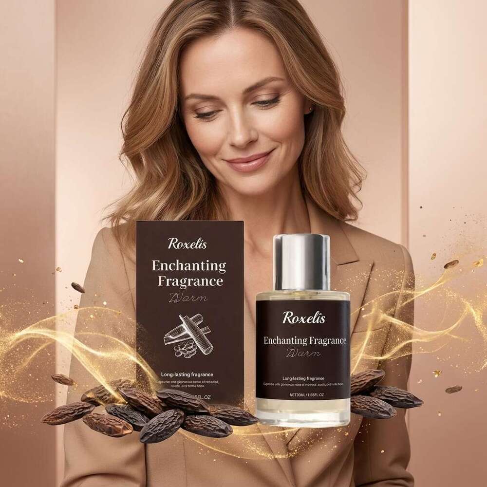 Roxelis Wooden Amber Good Times Fragrance - Light, Elegant, Fresh, Long-lasting Natural Scent for Daily Commuting and Dating