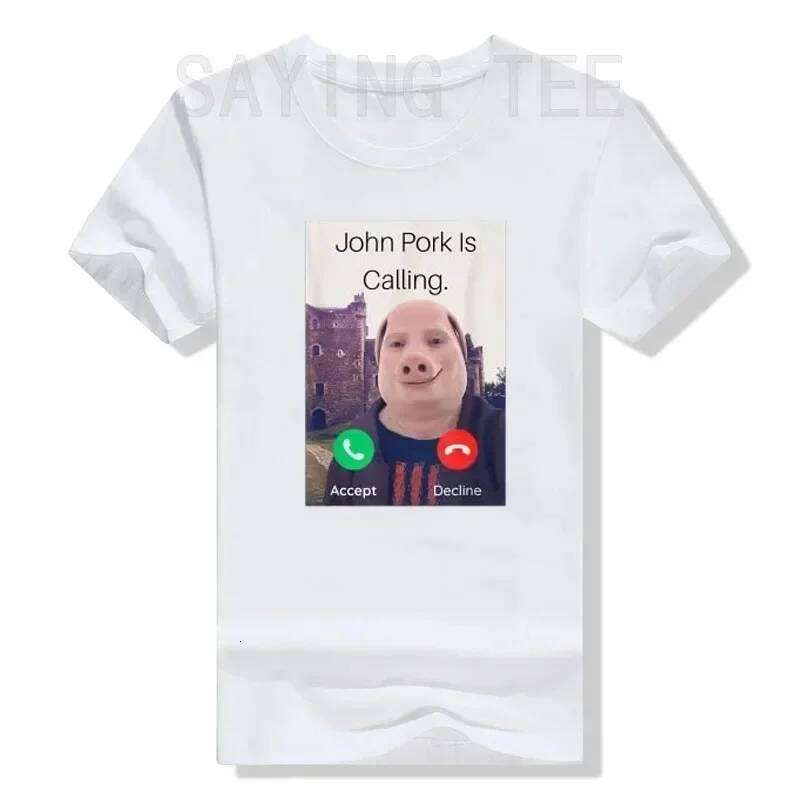 Is Calling Answer Call Phone Women T-Shirt Humor Funny Pig Lover Graphic Tee Top Streetwear Short Sleeve Outfit Gift Gothic X260209