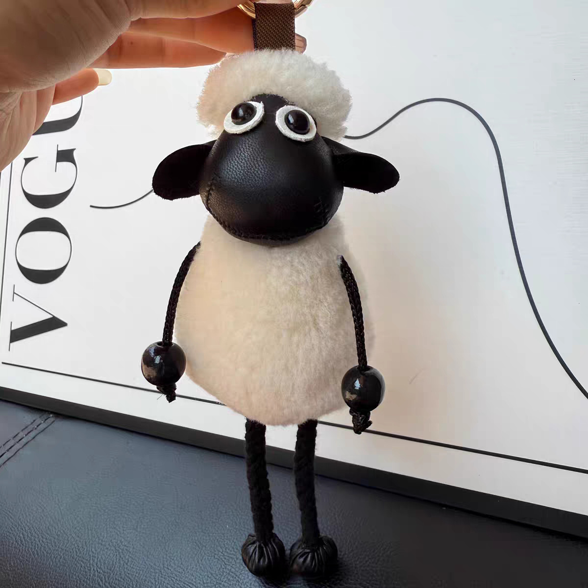 Bag Charm Key Chain The Sheep Fur Pendant Large Sheep Doll Claw Machine Bag Keychain Couple Accessories Small Gift