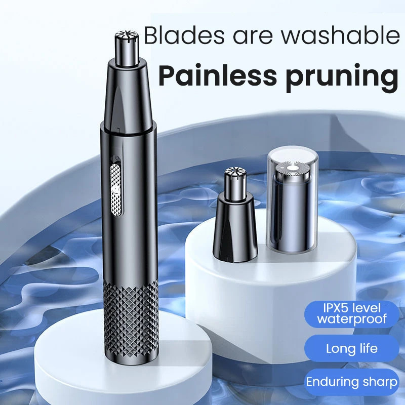 Electric Nose Hair Clipper Rechargeable Multikinetic Shaving Twoinone Unisex Fully Automatic Washable Trimmer 260205