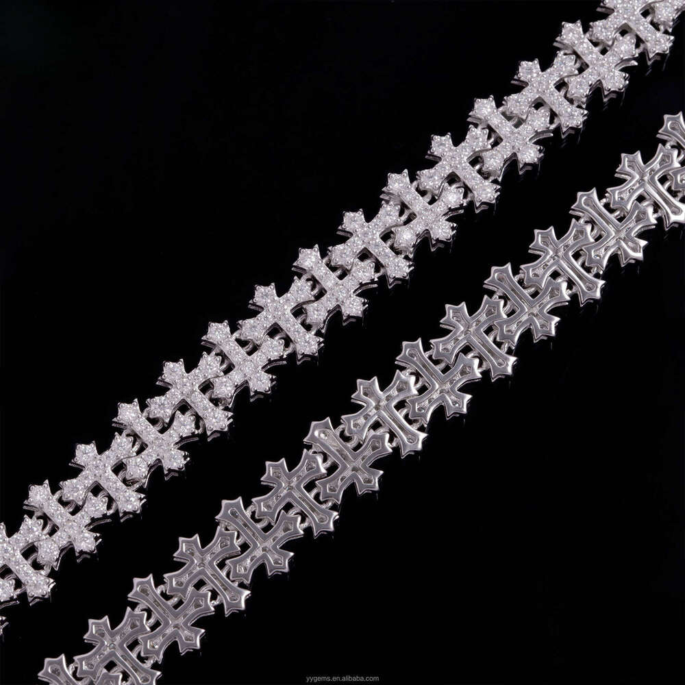 Moissanite Cross Bracelet Sterling Silver Minimalist Jewelry Versatile Bracelet Jewelry