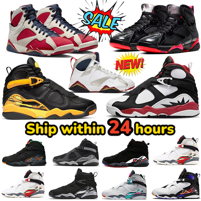 Designer 8 basketball shoes 7s Olive Quai 54 Trophy Room Afro Chambray Citrus Hare Oregon Patent Leather Ray Allen men trainers sports sneaker 40-47