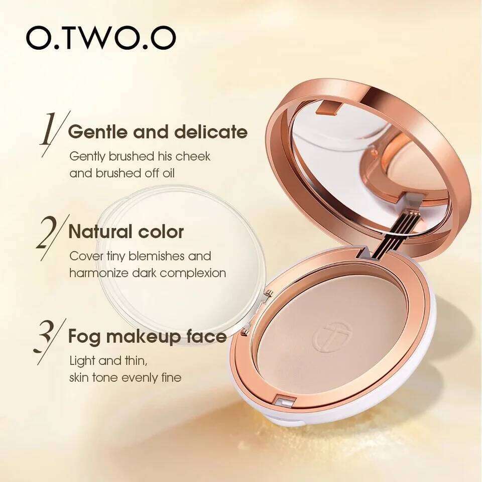 O.TWO.O Oil-Control Pressed Silk Smooth Makeup Setting Waterproof Concealer Long Lasting Soft Face Powder 26L0209