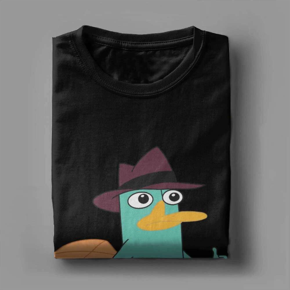 Men Agent Perry the Platypus T Shirts Cotton Clothes Funny Short Sleeve Round Collar Tee Shirt 4XL 5XL T-Shirt X260209